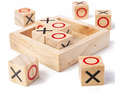 Lojë tavoline Bigjigs - tic-tac-toe prej druri