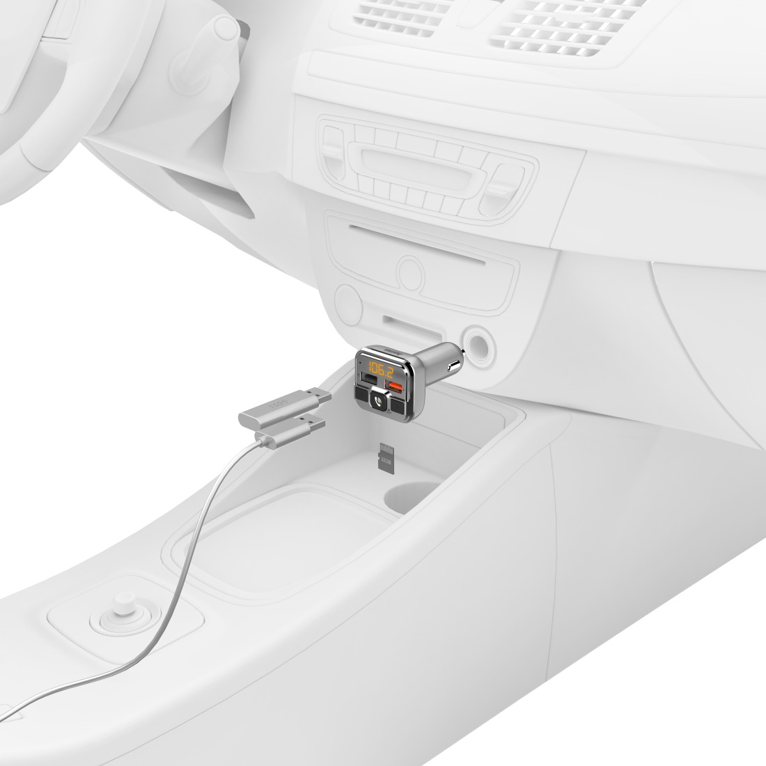Transmetues FM Hama 14165, me Bluetooth® dhe hands-free