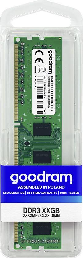 Memorie GoodRam DDR3, 4 GB, 1600 MHz, CL11, GR1600D364L11S/4G
