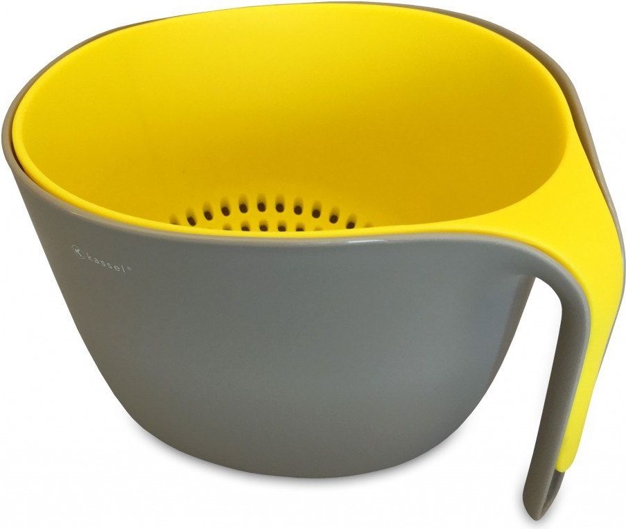 Set Kassel, kulluese + enë plastike, i verdhë