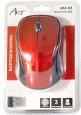 Maus Art MYART, wireless, USB, i zi dhe i kuq