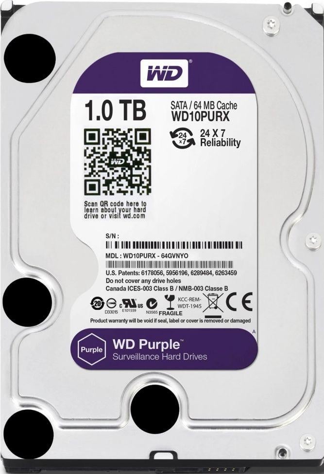 Disk HDD WD Purple, 1TB, 3.5" SATA III