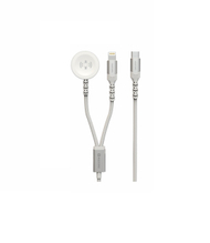 Kabllo karikuese Swissten 2në1 Apple Watch/Lightning, USB-C, e bardhë