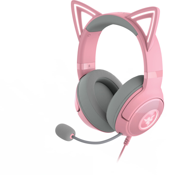Kufje Razer Kraken Kitty V2, rozë