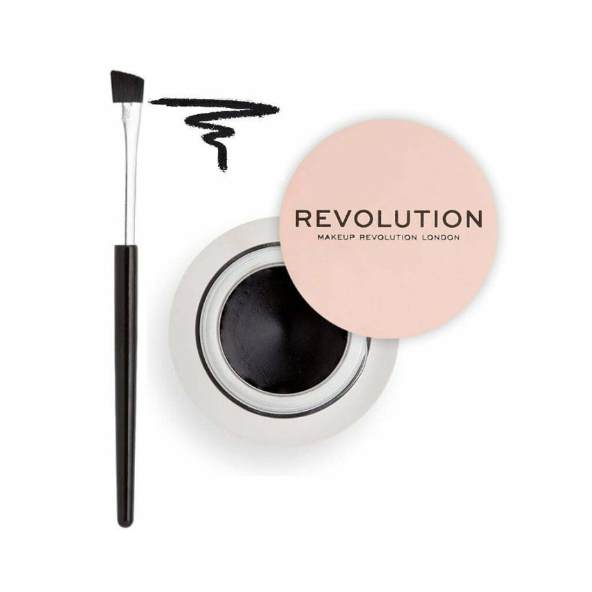 Revolution Eyeliner Gel Pot with Brush - Black
