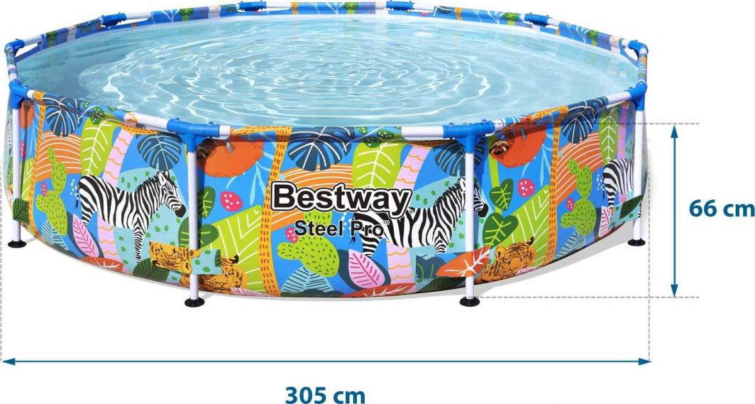 Pishinë BESTWAY Steel Pro (56985), 4000l, 305x66cm 