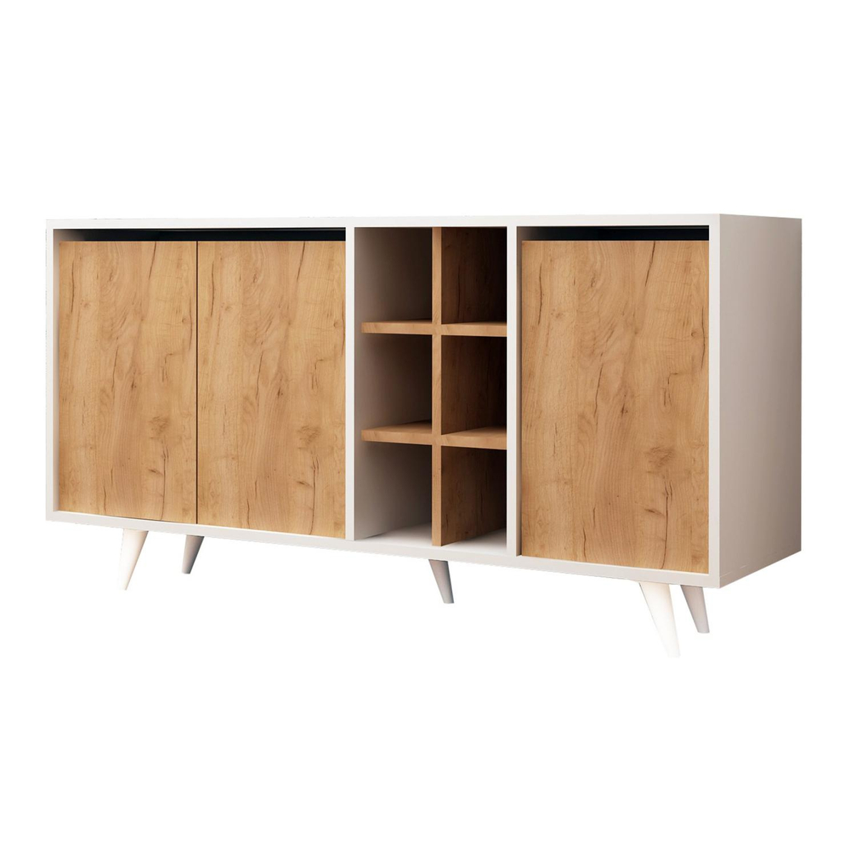 Komodë melamine 140×40×86 cm (HM9432.01), bardhë
