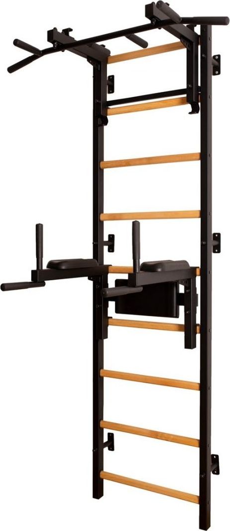 Shkallë druri për ushtrime Benchk Sports, 240cm, me një paralele dhe parmak