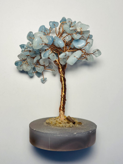 Gurë natyral Dar Kuarc, 12 cm, të kaltër