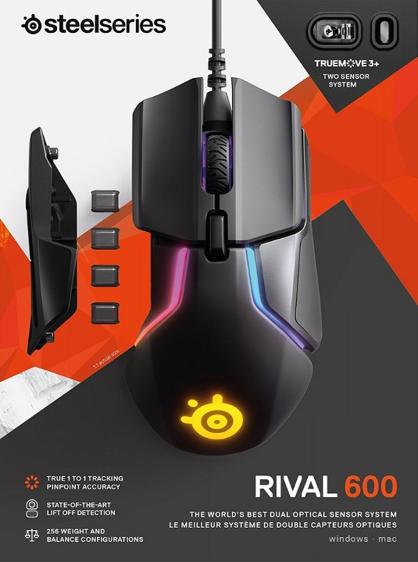 Maus SteelSeries Rival 600, i zi