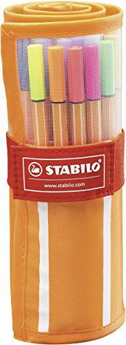 Set stilolapsa fineliner Stabilo Rollerset 8830-2, 0.4mm, 30 ngjyra, shumëngjyrësh