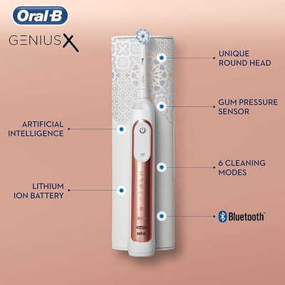 Brushë dhëmbësh Oral-B Genius X, Rose Gold Luxe edition