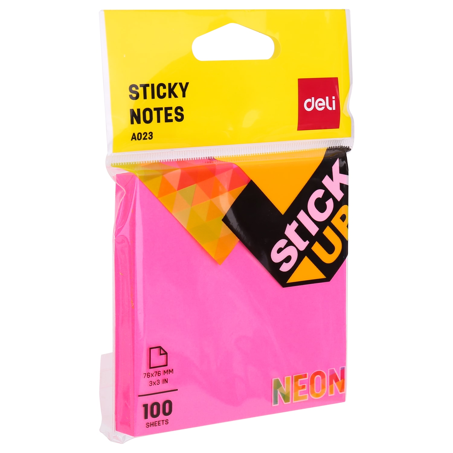 Postit DELI 75x75 100fl neon a02302 1/12