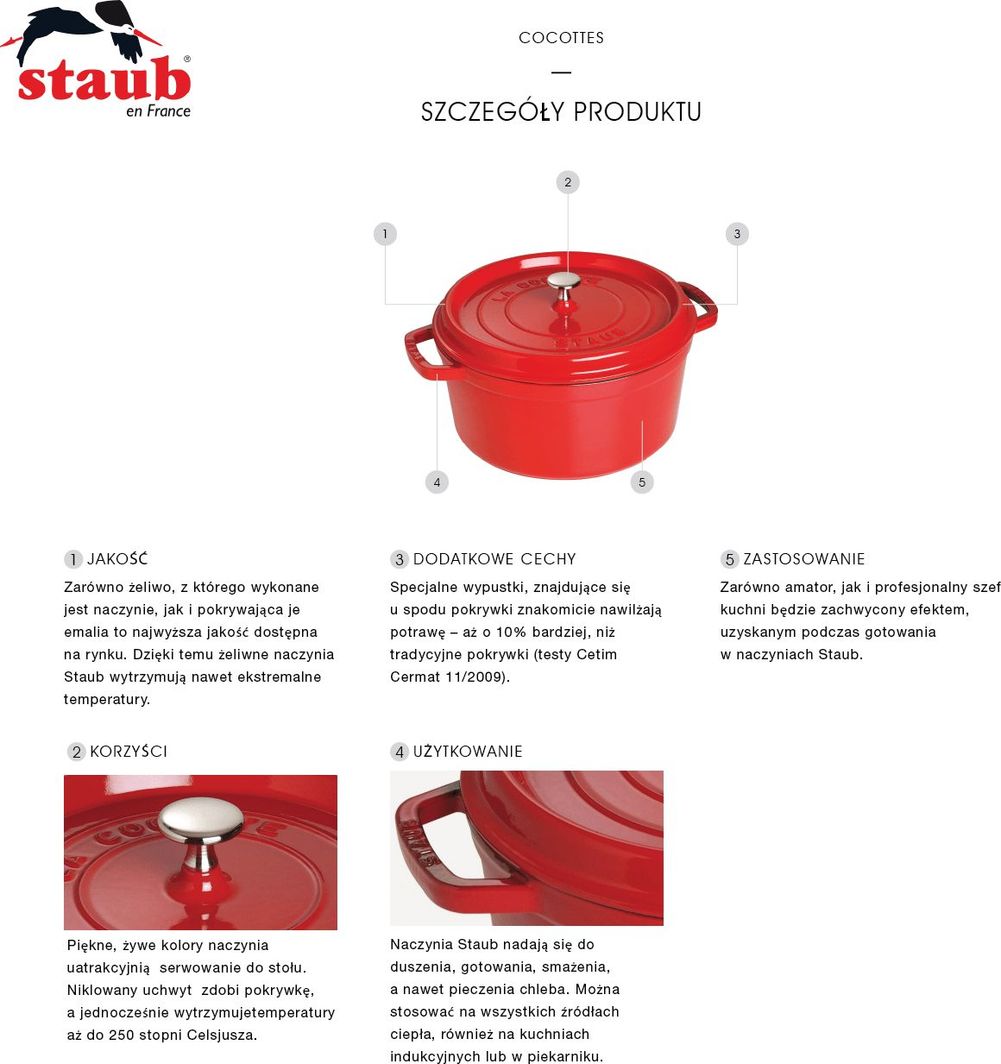 Tenxhere STAUB, e rrumbullakët 3,8, e kaltër