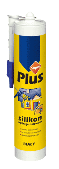 Silikon për qëllime të përgjithshme Super Plus, i bardhë, 280ml Silikon për qëllime të përgjithshme Super Plus, i bardhë, 280ml