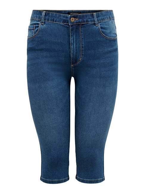 Pantallona të shkurtë ONLY CARMAKOMA CARAUGUSTA Skinny Fit, të kaltër