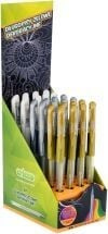 Set stilolapsa xhel dekorativ Cricco Gel Pen Deco Pen, 24 copë, ari dhe argjend