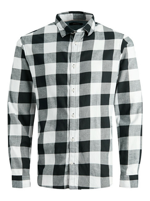 Këmishë Jack & Jones JJEGINGHAM, e bardhë/zezë