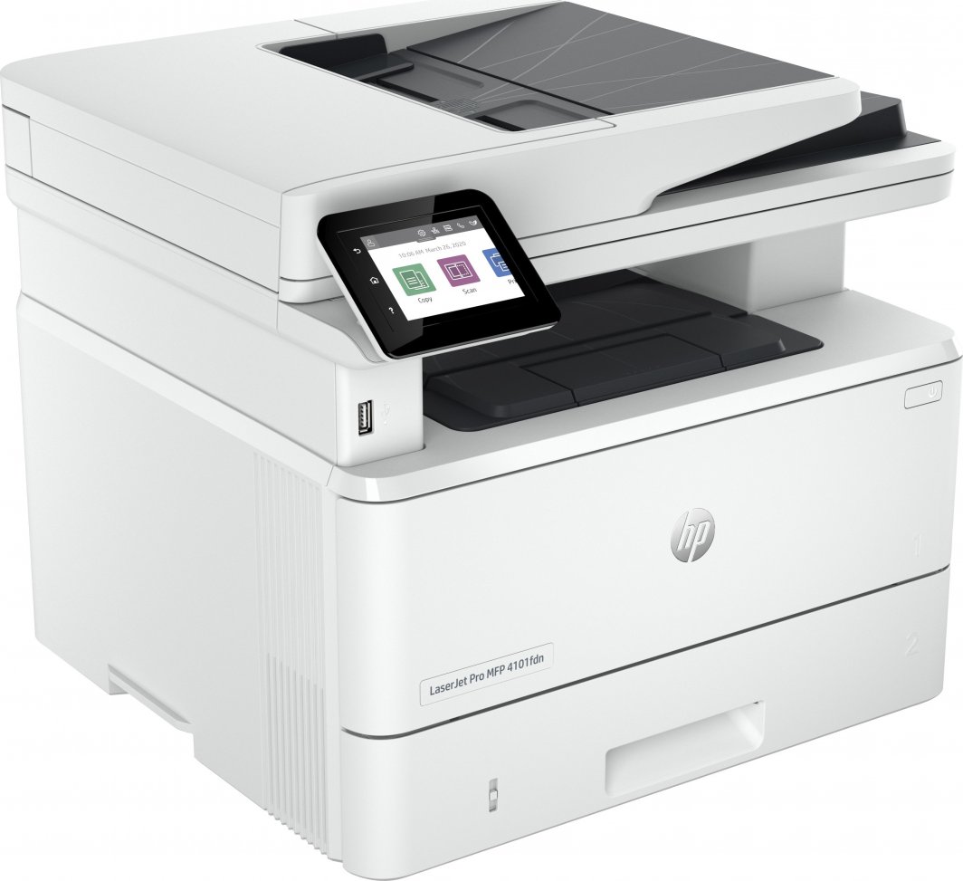 Мултифункционален печатач HP LaserJet Pro 4102DW, бел