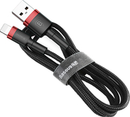 Kabllo Baseus Cafule, USB, Lightning, 1.5A, 2M, e kuqe/ e zezë