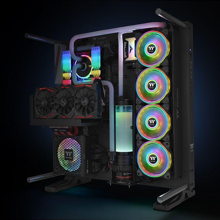Ftohës Thermaltake Riing Quad 12 RGB, 120 mm, i bardhë