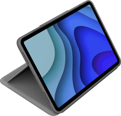 Mbrojtëse Logitech Folio Touch me tastierë për Apple iPad Pro 11 " (gjenerata 1,2,3), UK, e hirtë