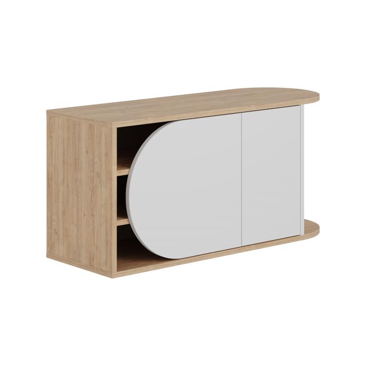 Stol për koridor Decortie Nova 50x104x37cm, kafe e hapur/bardhë