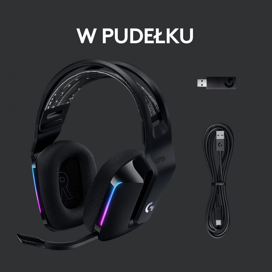 Слушалки Logitech G733 Lightspeed Czarne (981-000864)