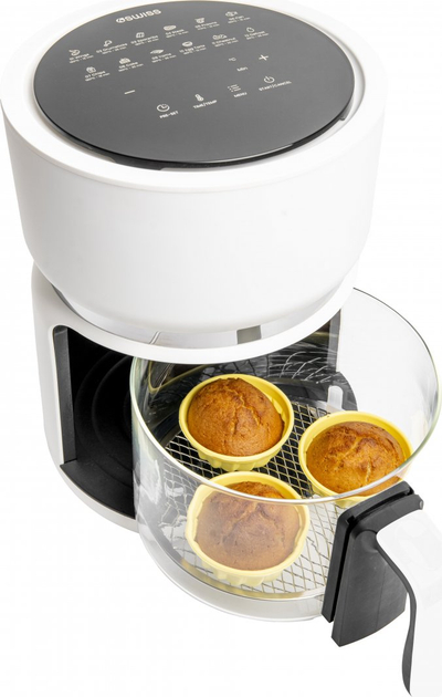 Fritezë me avull 4Swiss ABB-G24 Pure Glass, e bardhë