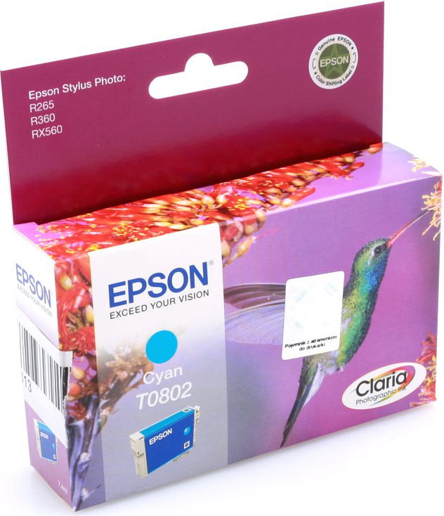 Ngjyrë për printer Epson Ink T0802, cian