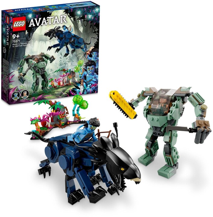 Set LEGO® Avatar 75571 Neytiri and Thanator Vs. Quaritch in AMP suit, 560 pjesë