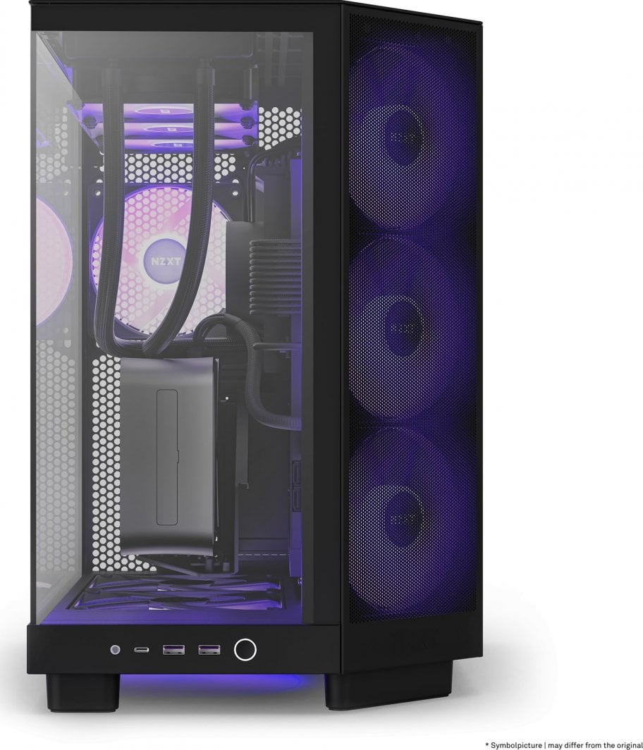 Kasë Nzxt H6 Flow, e zezë