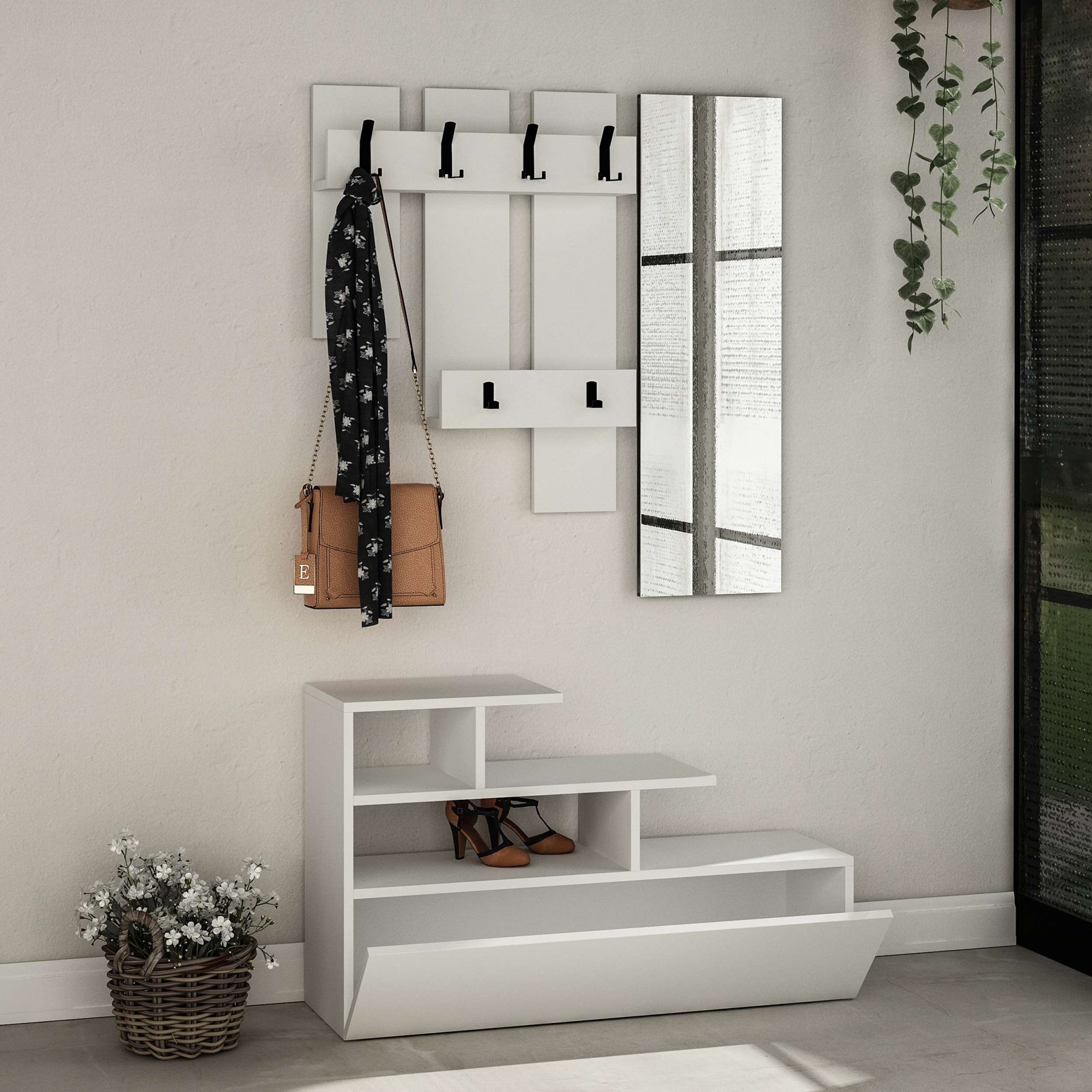 Paradhomë Decortie Vesty, 100 x 30 x 61 cm, e bardhë