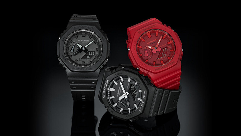 Orë dore Casio G-Shock Original Carbon Core Guard GA-2100-1AER