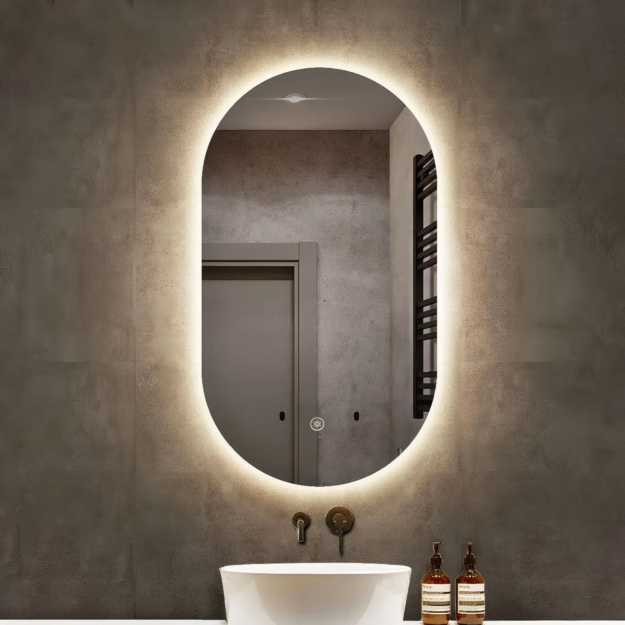 Pasqyrë ovale Orka, 100 x 50 cm, LED
