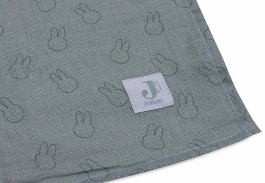 Set mbulesa të holla për fëmijë Jollein Miffy Silhouettes 115x115cm, 2 copë, gjelbër