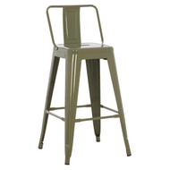 Stol metalik Melita 42×42×98 cm (HM8574.03), gjelbër