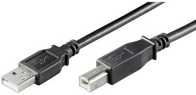 Kabllo PremiumCord USB 2.0, A-B, 1m, e zezë