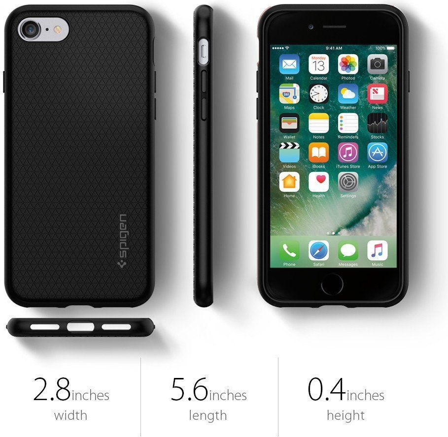 Mbrojtëse Etui Liquid Air për IPhone 7/8, e zezë