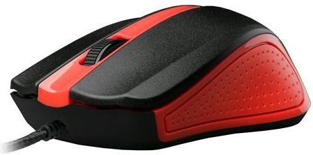 Maus C-Tech WM-01R, me kabllo, USB, i zi dhe i kuq