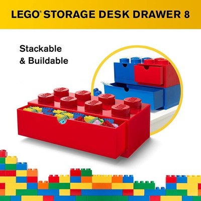Kuti tavoline LEGO, me sirtar, (8), e kuqe