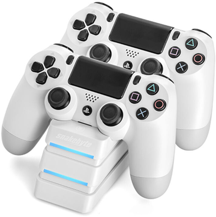 Karikues Snakebyte Twin - Charge 4 (PS4), i bardhë