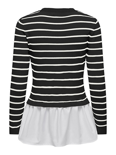 Bluzë për femra ONLY ONLANGIE, e zezë/bardhë