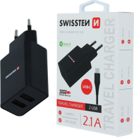 Karikues Swissten me 2 porta USB-A, 2.1 A, 22054000, i bardhë Karikues Swissten me 2 porta USB-A, 2.1 A, 22054000, i bardhë