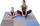 Shtresë për ushtrime One Fitness puzzle, 9 pjesë, e kaltër/e hirtë