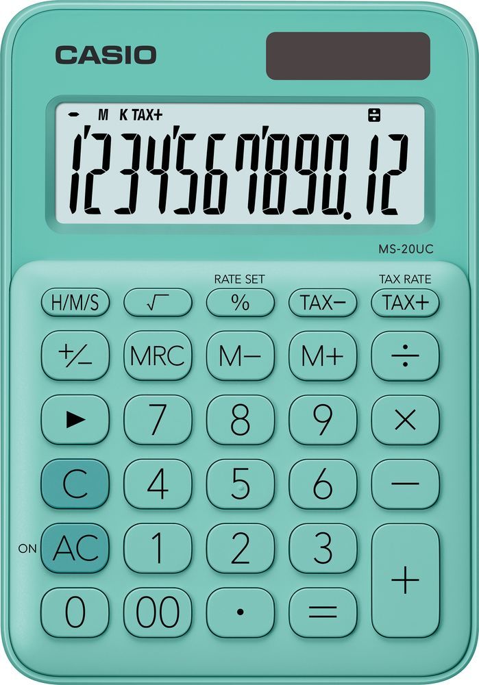 Kalkulator Casio, i gjelbërt