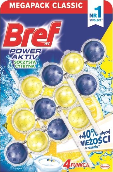 Varëse tualeti Bref Active Limon, 3 x 50g