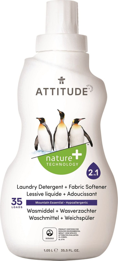 Detergjent për rroba Attitude 2-në-1, 1040 ml