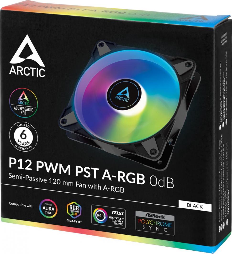 Ftohës Arctic P12 PWM PST A-RGB 0dB, 120 mm