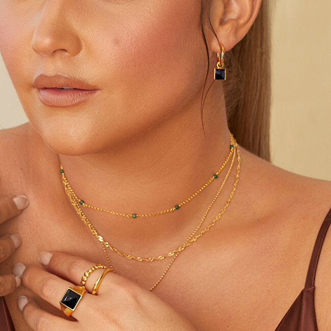 Hot Diamonds Црн Оникс Висечки Обетки
